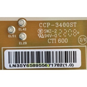 FUENTE DE PODER PARA TV LG / NUMERO DE PARTE 65895567 / EAY65895567 / EAX69502103 / LGP43NT-21U1 / EPCD10CB1C / 3PCR03132A / PANEL NC430TQG / MODELOS 43UR8000AUA / 43UQ8000AUB / 43UQ8000PSB / 43UQ7590PUB / 43UQ7070ZUD / 43UQ9000PUD / 43UR7800PSB